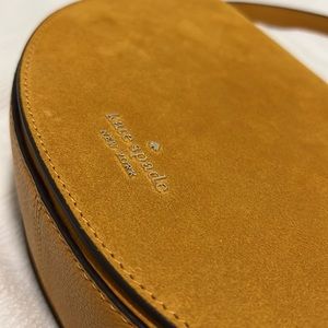 Kate spade, velvet accent mustard yellow purse
